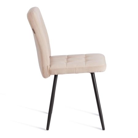 Стул обеденный Sweet бежевый, ткань и металл, мягкое сиденье, без подлокотников