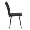 Стул обеденный Bari черный, экокожа и металл, мягкое сиденье, без подлокотников