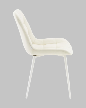 Стул Флекс N светло-бежевый белые ножки