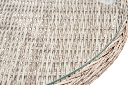 "Эспрессо–80 R" обеденная группа плетеная, цвет бежевый