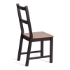 Стул Соната коричневый, темное дерево, твердое сиденье, без подлокотников