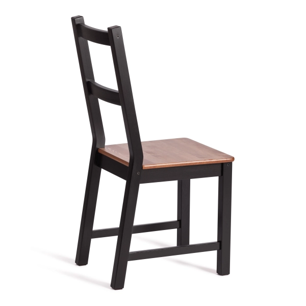 Стул Соната коричневый, темное дерево, твердое сиденье, без подлокотников