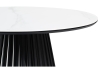 Керамический стол Нэнси 90х90х75 белый мрамор, черный