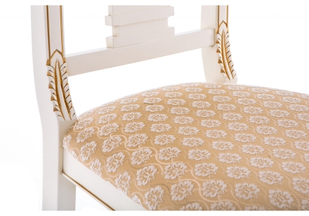 Стул деревянный Roy W/З молочный с патиной