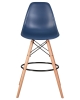 Стул барный DSW BAR ножки светлый бук темно-синий BE-12