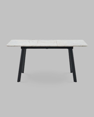 Стол Batu new 120-160/80/76 столешница ЛМДФ азул оникс подстолье металл черный