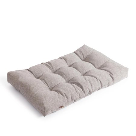 Кресло Charli серый и бежевый, ткань и металл, мягкое сиденье, с подлокотниками