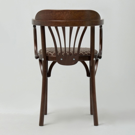 Деревянный стул Венский темный тон с мягким сиденьем из ткани