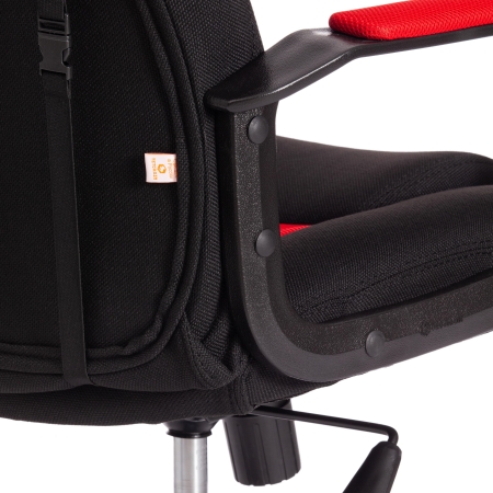 Кресло DRIVER (22) ткань, черный и красный