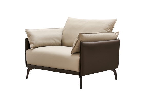 Кресло ELEGANTE NAPPA ELSF015 бежевый и коричневый