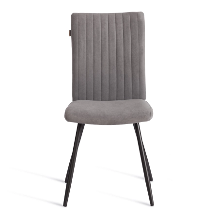 Стул обеденный Monte Carlo серый, ткань и металл, мягкое сиденье, без подлокотников