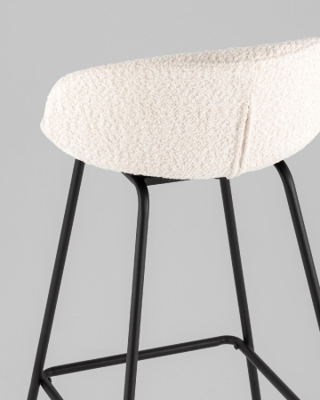 Стул барный Nita букле молочный