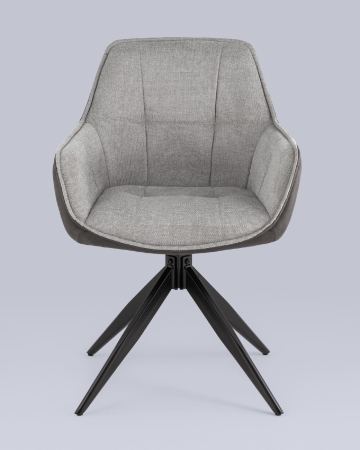 Стул обеденный Alba серый спинка экокожа