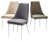 Стул NEPAL-P бежевый #5 велюр, белый каркас