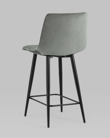 Стул полубарный Джанго велюр серый высота сиденья 60 см