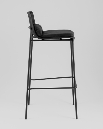 Стул барный Louran с подушкой черный