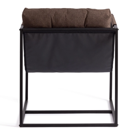 Кресло Charli коричневый, ткань и металл, мягкое сиденье, с подлокотниками