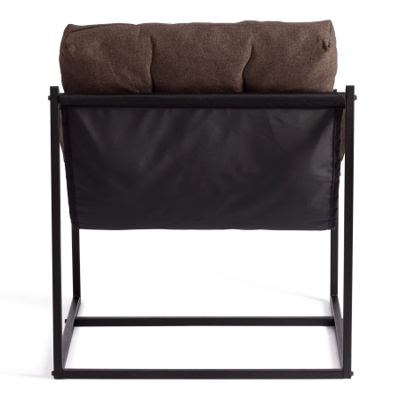 Кресло Charli коричневый, ткань и металл, мягкое сиденье, с подлокотниками