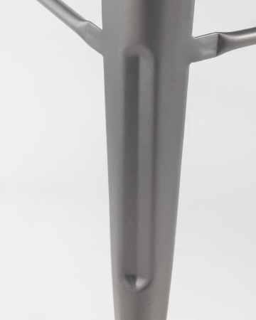 Стул барный TOLIX WOOD серебристый матовый