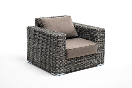 "Боно" кресло из искусственного ротанга, графит