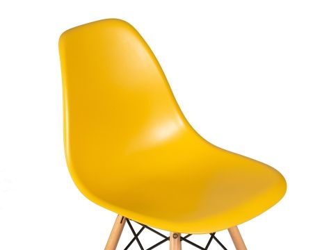 Стул обеденный DSW ножки светлый бук, горчичный Y-03