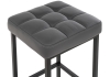 Барный стул Лофт экокожа темно-серый, черный матовый