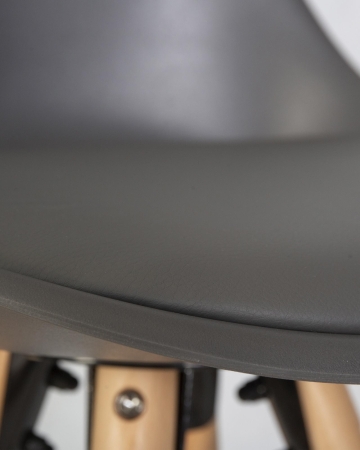 Набор 2 шт Стул полубарный RONNI, ножки светлый бук, темно-серый (GR-04)