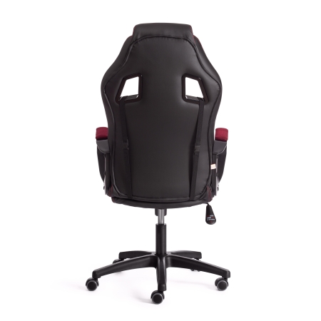 Кресло DRIVER экокожа и ткань, черный и бордо