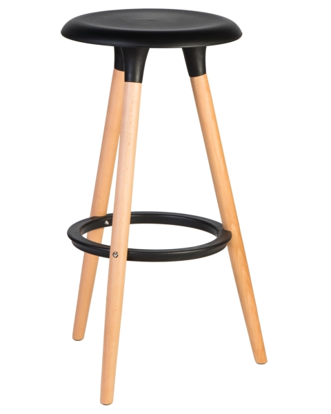 Набор 4 шт Табурет барный ROYCE, ножки светлый бук черный (B-03)