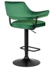 Набор 2 шт Стул барный CHARLY BLACK, зеленый велюр (MJ9-88)