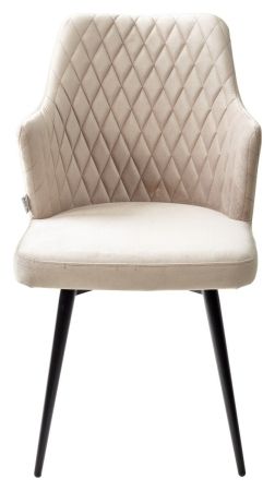 Стул HERMAN 360 градусов, латте #25 велюр, черный каркас