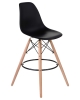 Стул барный DSW BAR ножки светлый бук сиденья черный B-03