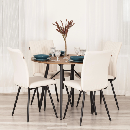 Стул обеденный Monte Carlo молочный