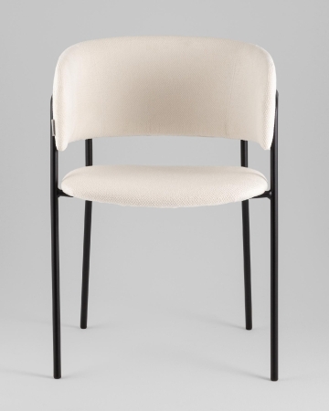 Кресло Нэлли New буклированный велюр белый