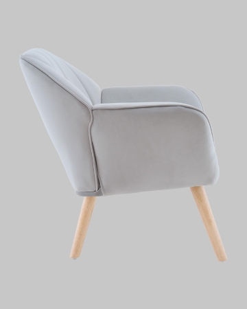 Кресло Руди серебряное