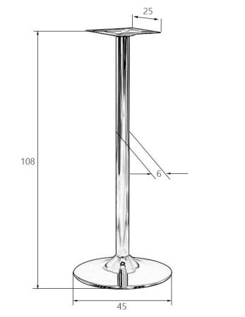 Подстолье барное ALAN HIGH