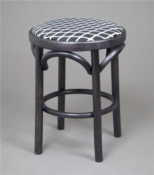 Деревянный табурет Венский венге с мягким сиденьем из ткани венге