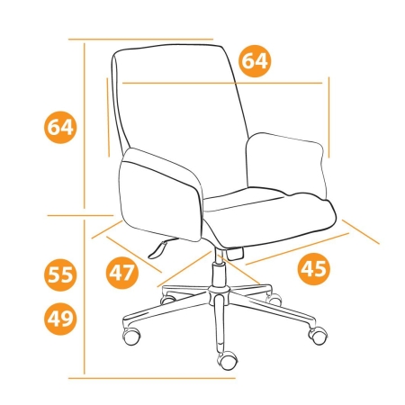 Кресло YORK флок, коричневый