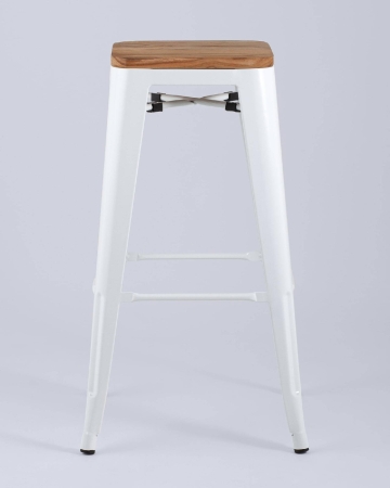Стул барный TOLIX WOOD белый глянцевый