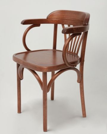 Деревянный стул Венский средний тон с твердым сиденьем