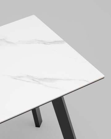 Стол Райли нераскладной 100*70*75 см столешница МДФ керамика Snow white матовый