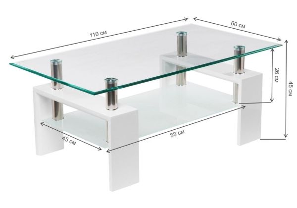 Журнальный стол CT1-052 белый