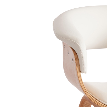 Стул VIMTA (mod.8021) дерево, экокожа, 69х56х77 см, натуральный, белый