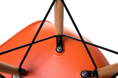 Стул обеденный LMZL-PP623 ножки светлый бук сиденья оранжевый