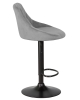 Набор 2 шт Стул барный LOGAN BLACK, серый велюр (MJ9-75)