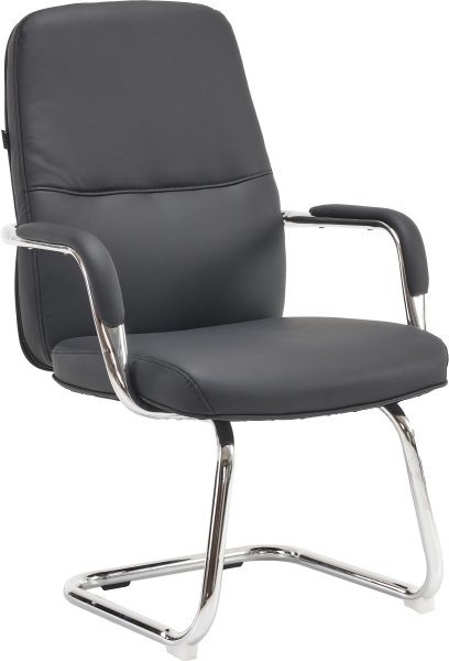 Кресло для посетителей Vesta CF экокожа черный