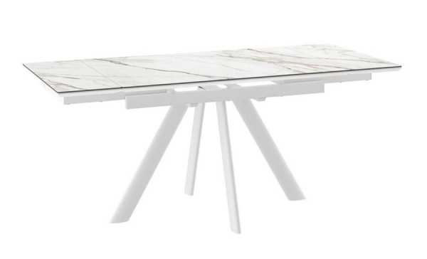 Cтол с керамическим покрытием JACK-120 белый 120(30+30)х80