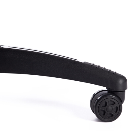 Кресло PILOT экокожа и ткань, черный и черный перфорированный и коричневый