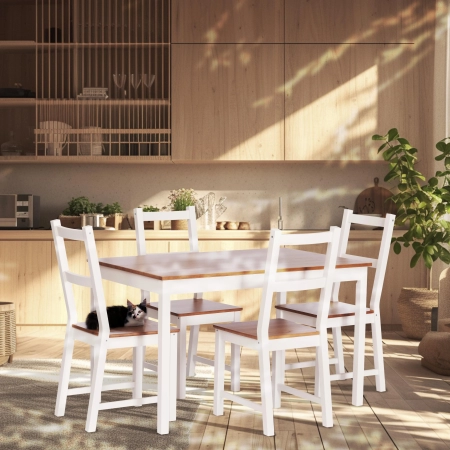 Стул Соната белый, дерево, твердое сиденье, без подлокотников