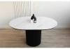 Керамический стол Стивен 100(140) snow white, черный